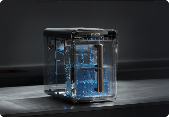 Machine à glaçons Dreame Aura, mode autonettoyage en une touche pour maintenir facilement une hygiène impeccable.