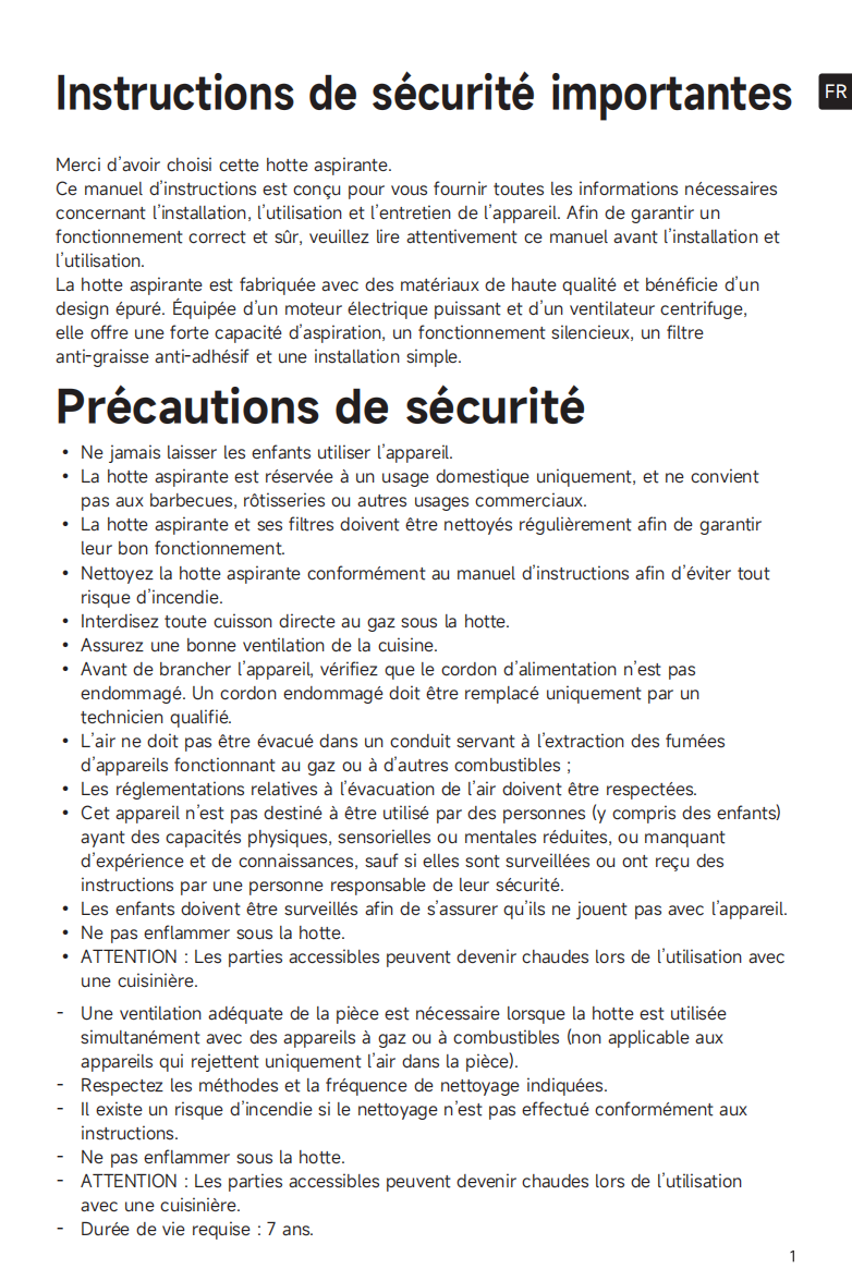 Avertissements et consignes de sécurité