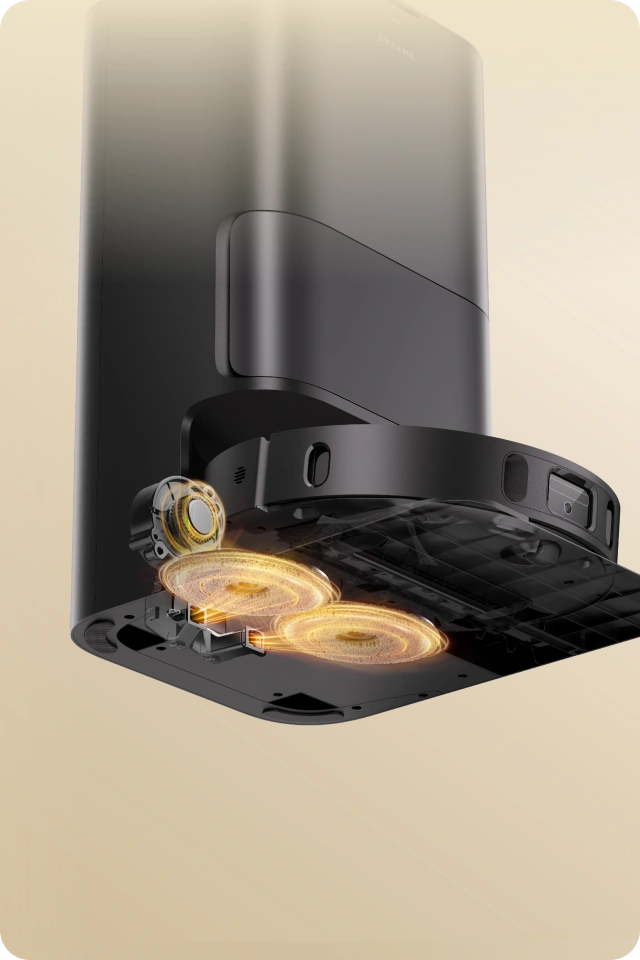 Séchage automatique de la <br>serpillière à l'air chaud