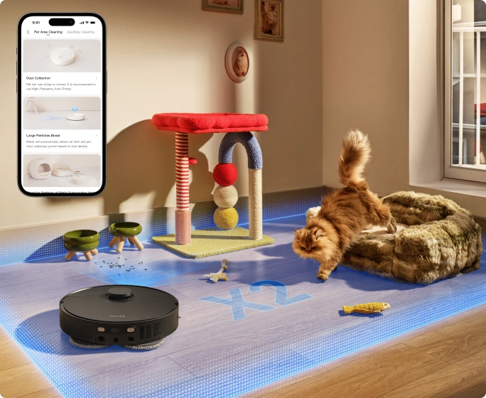 Personnalisation du nettoyage des zones où évoluent vos animaux