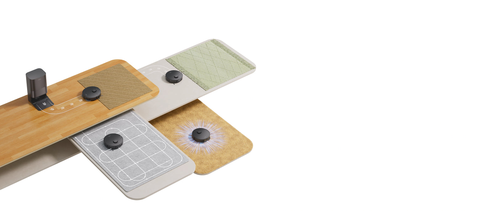 Nettoyage intelligent adapté à divers types de tapis et moquettes