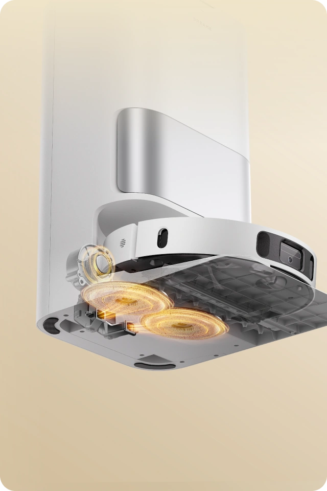 Séchage automatique de la <br>serpillière à l'air chaud
