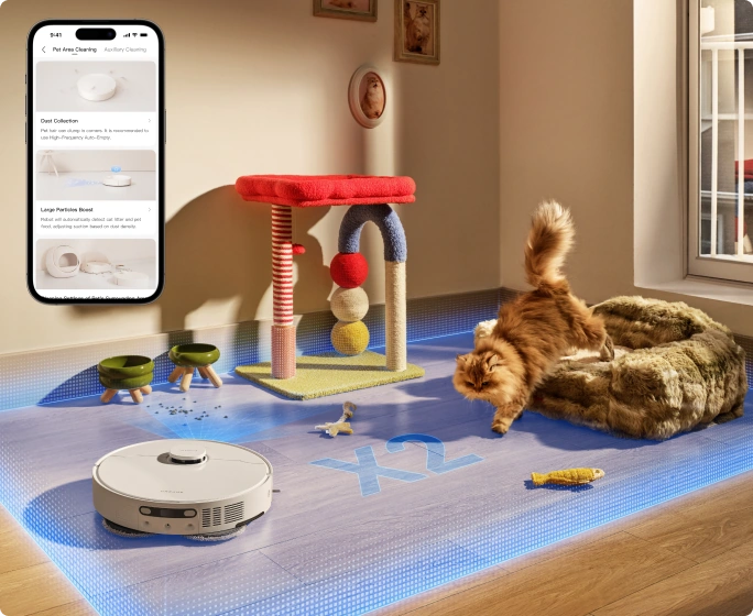 Personnalisation du nettoyage des zones où évoluent vos animaux