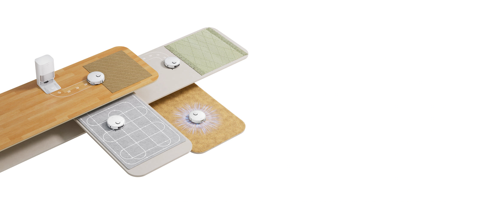Nettoyage intelligent adapté à divers types de tapis et moquettes