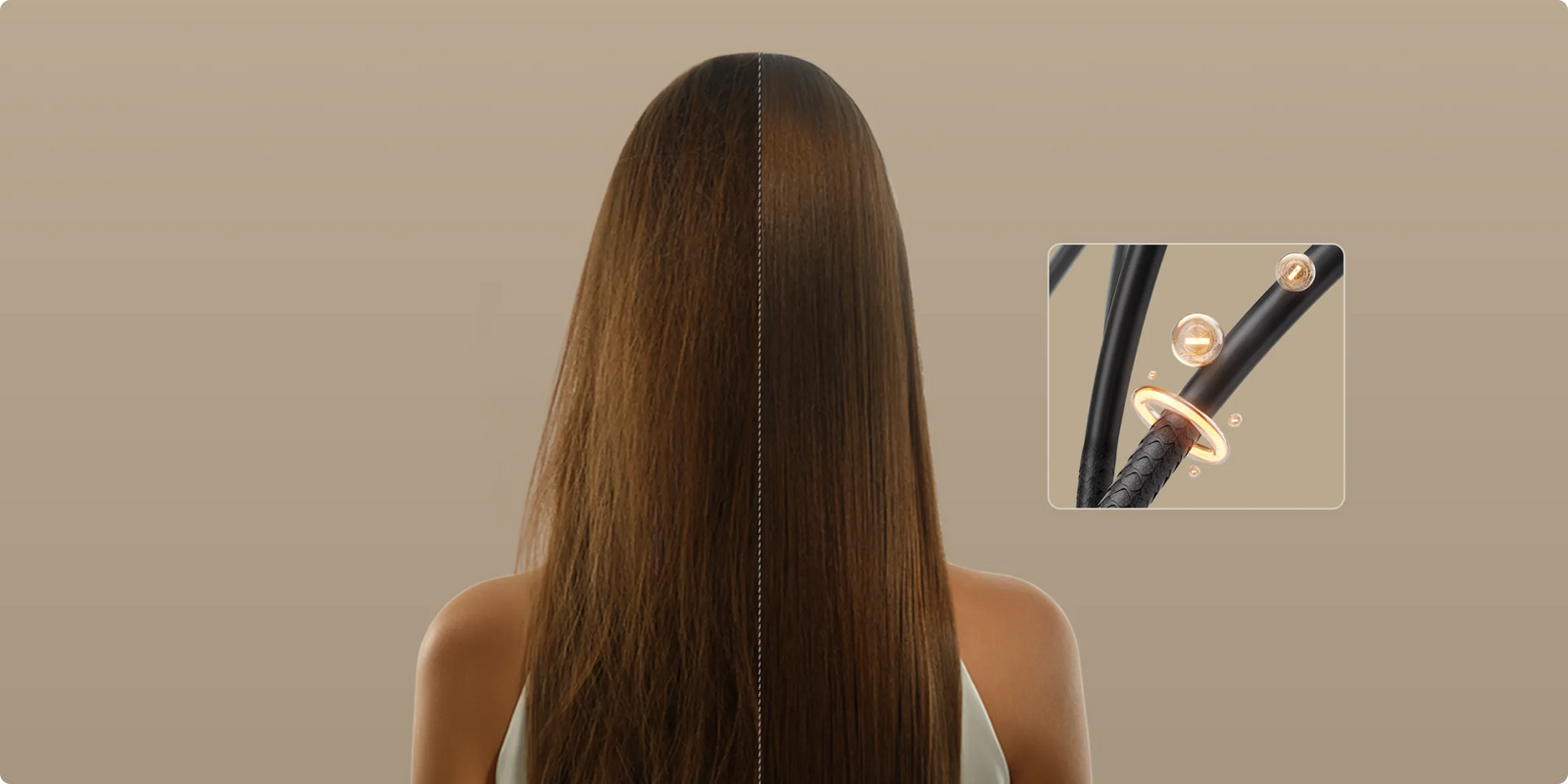 Sèche-cheveux ionique Dreame Dazzle libérant 300 millions d’ions négatifs pour des cheveux lisses et brillants.
