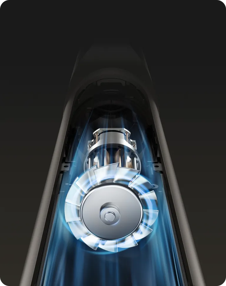 Sèche-cheveux Dreame Dazzle avec moteur puissant de 110 000 tr/min pour un séchage rapide.