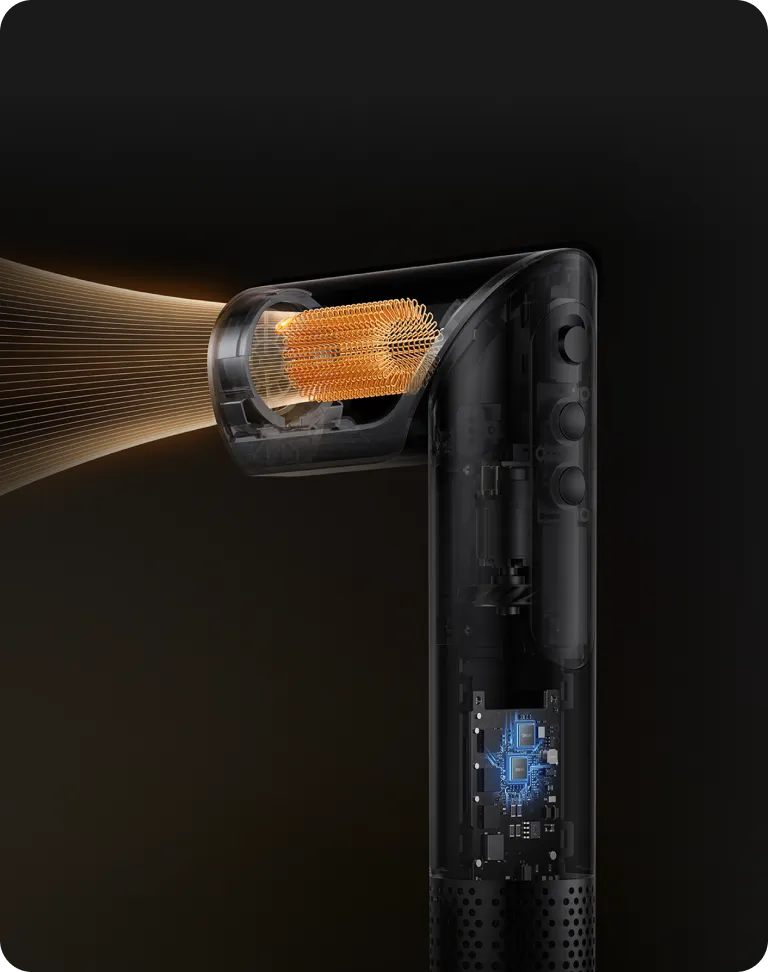 Sèche-cheveux Dreame Dazzle avec contrôle de température NTC pour protéger les cheveux.