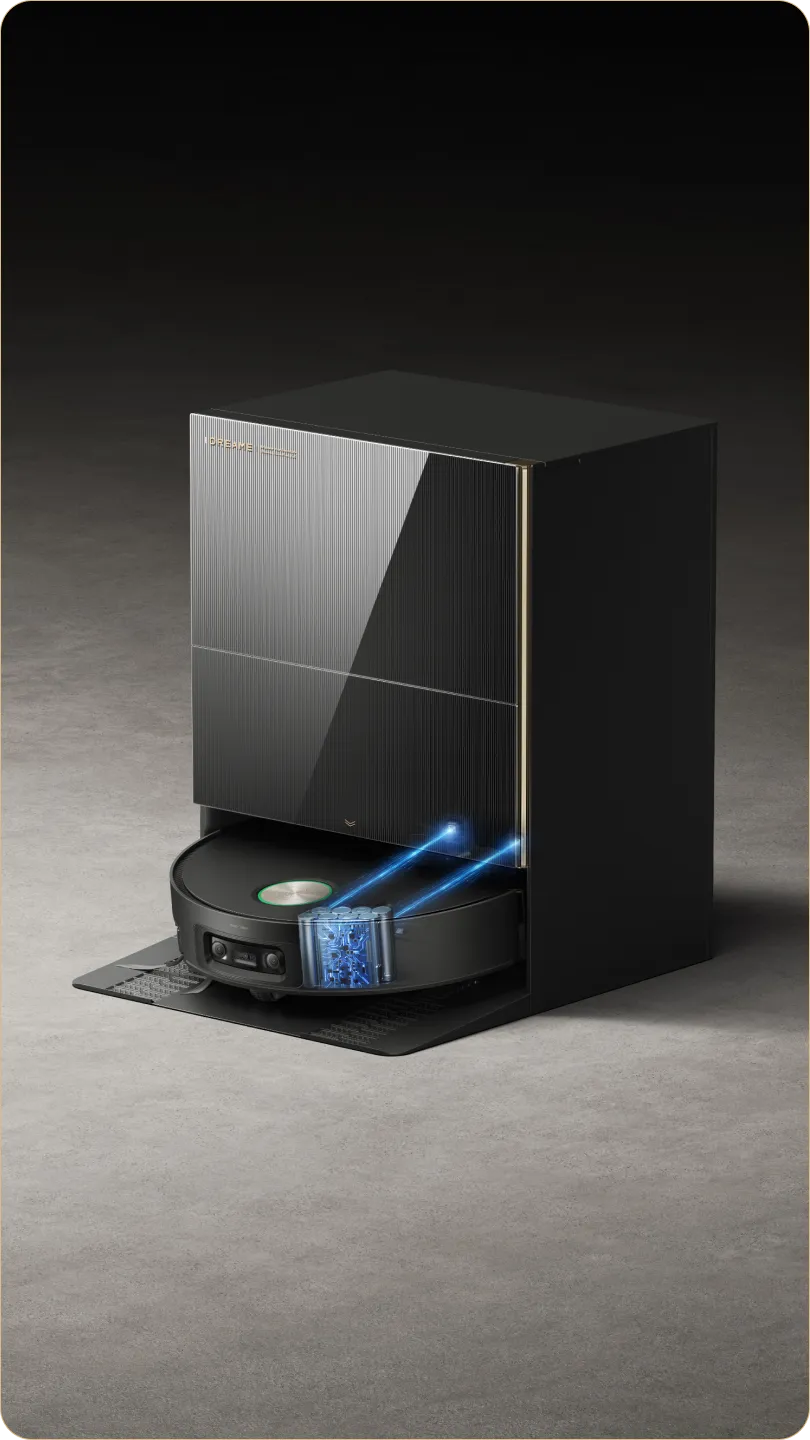 Page produit Dreame X60 Pro Ultra Complete mettant en avant PowerMaster Core Tech avec appel à l'action Discover More.
