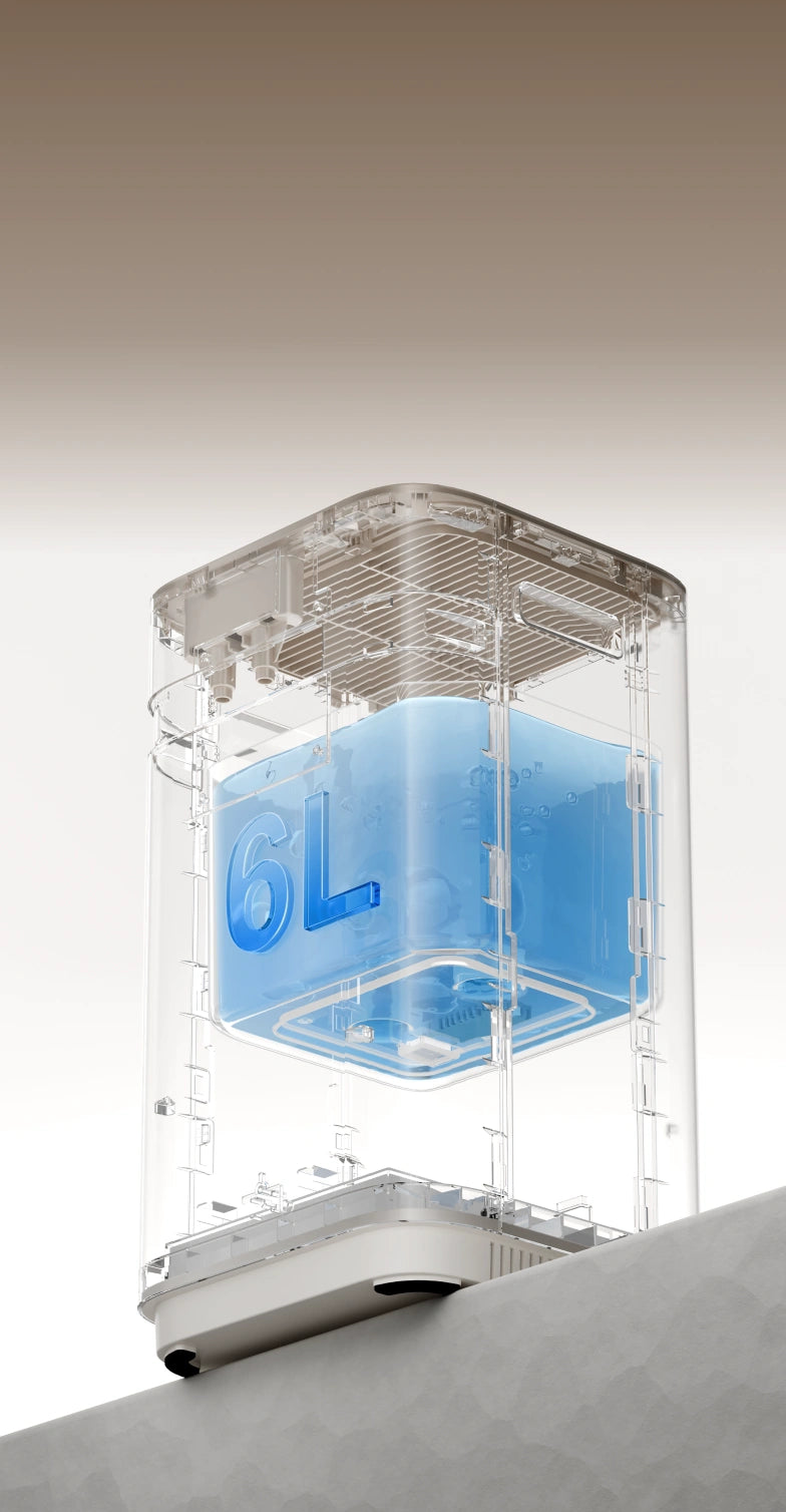 Grande capacité d’eau de 6 l