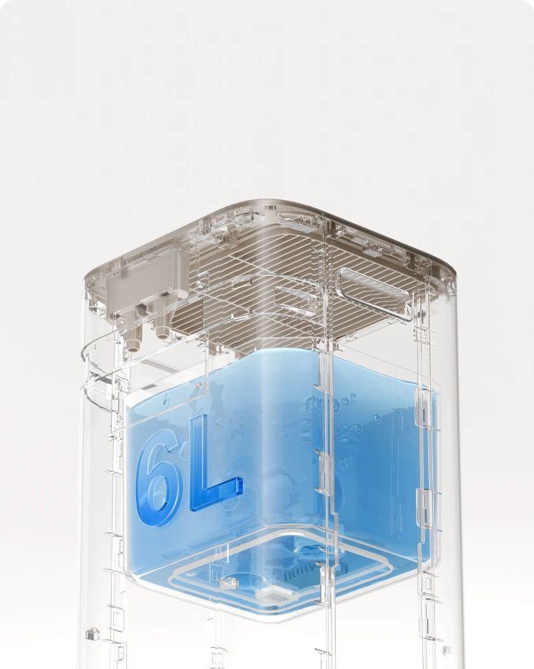 Réservoir grande capacité de 6 l et performance durable