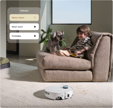 Dreame Aqua10 Ultra Roller Complete interaction vocale avec animaux via l’application mobile en temps réel