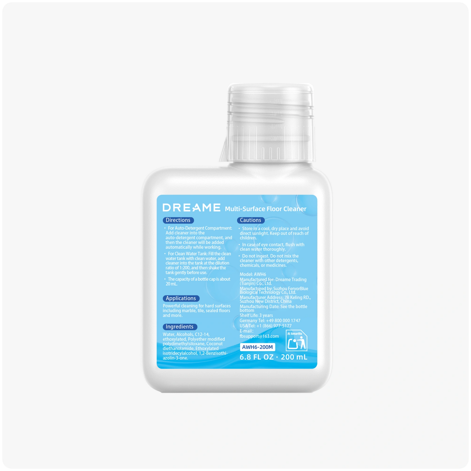 Solution de nettoyage en flacon de 200 ml (AWH6)
x1