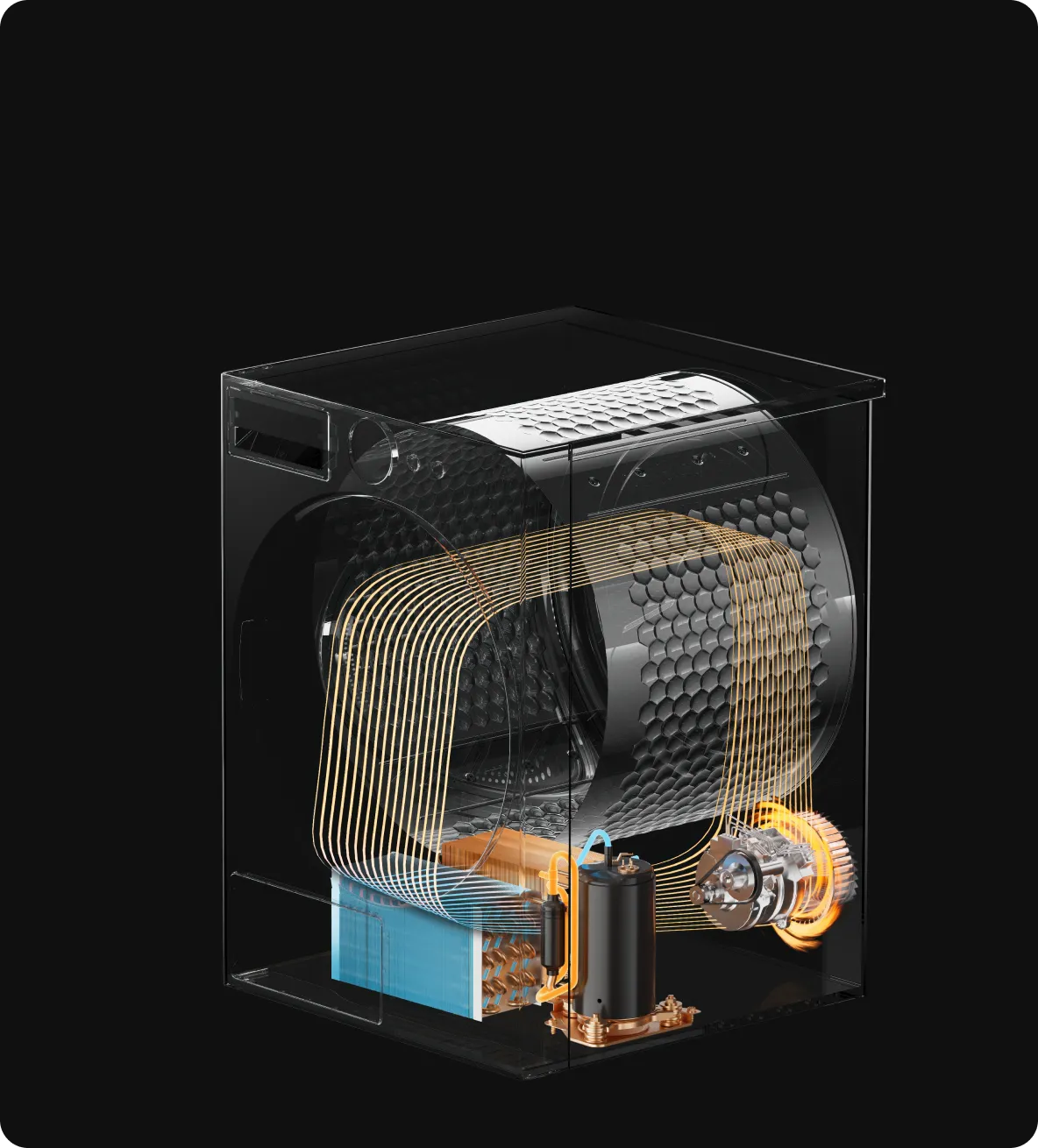 Dreame AI Dual Inverter Dryer L9 séchage pompe à chaleur double inverter avec moteur compresseur et ventilateur