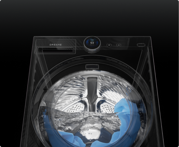 Dreame AI Inverter Washer L9 tambour PowerWash avec six aubes et surface ondulée pour lavage en profondeur