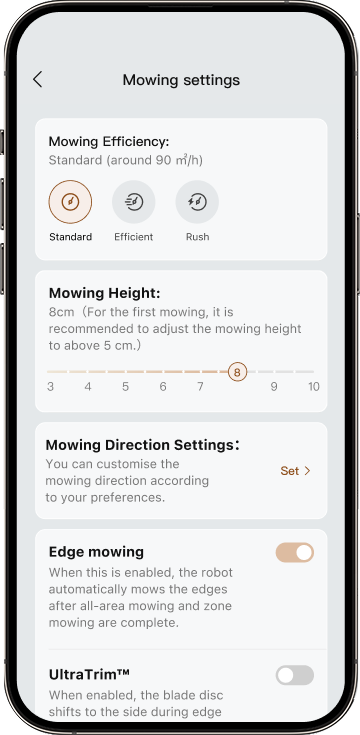 Efficacité de tonte