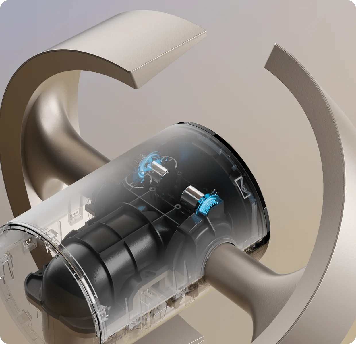 Le moteur pas à pas haute qualité du Dreame MF10 Ventilateur sans pales assure une oscillation précise et stable pour une répartition d'air durablement uniforme.