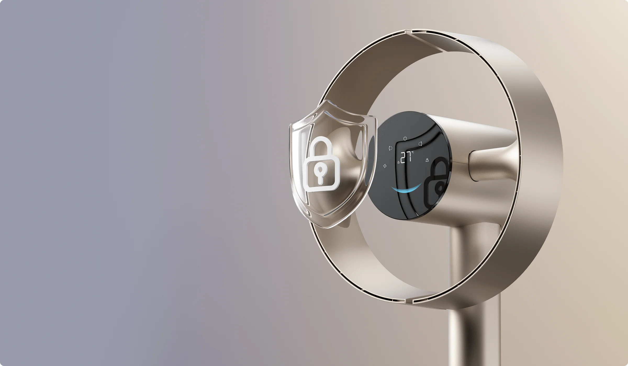Dreame MF10 Ventilateur sans pales: protection 8 couches de circuit et verrouillage enfant pour une sécurité renforcée au quotidien.