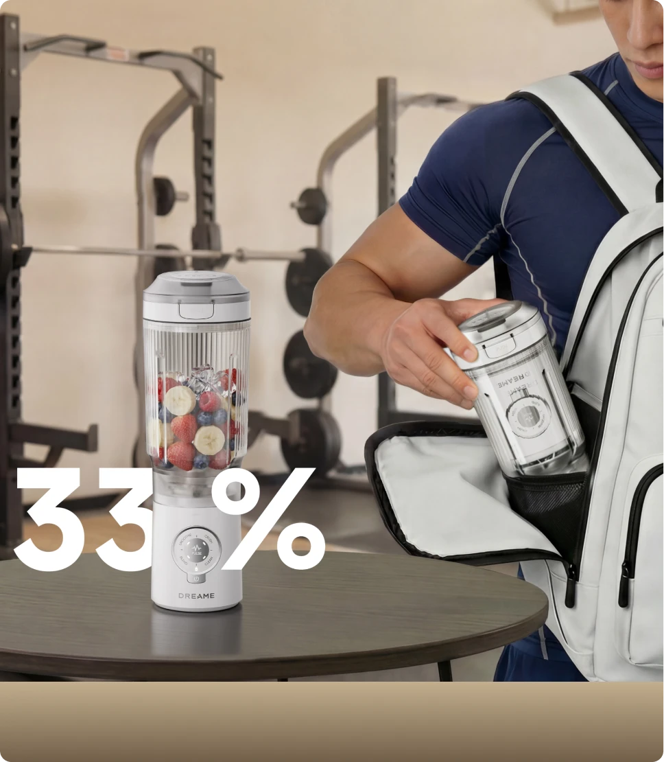 Dreame Portable Blender design Twist & Go 33% plus compact idéal pour les séances de sport