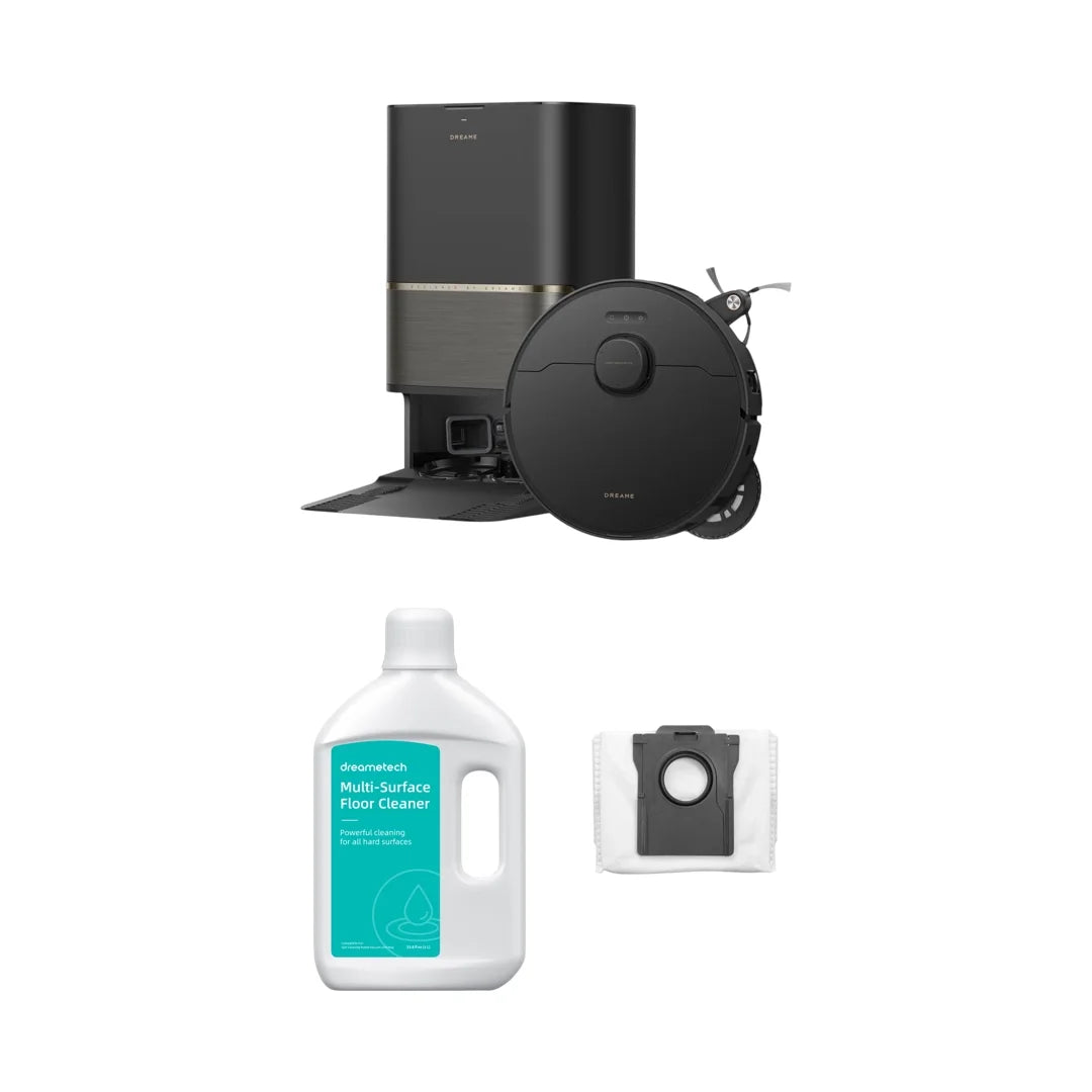 Dreame L50s Pro UItra Noir Robot Aspirateur Laveur+Nettoyant pour sols 1L+Sac â poussière x3
