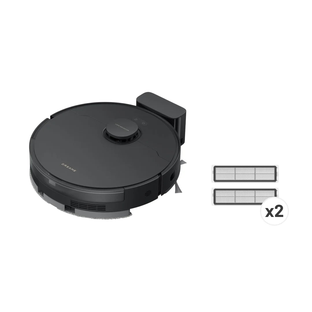 Dreame D20 Noir Robot Aspirateur Laveur + 2x Filtres pour bac à poussière