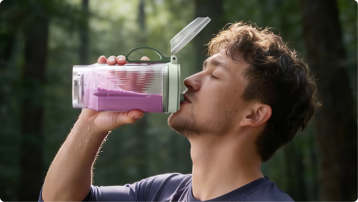 Couvercle hermétique Dreame Portable Blender pour boire directement sans risque de fuite ni besoin de verser