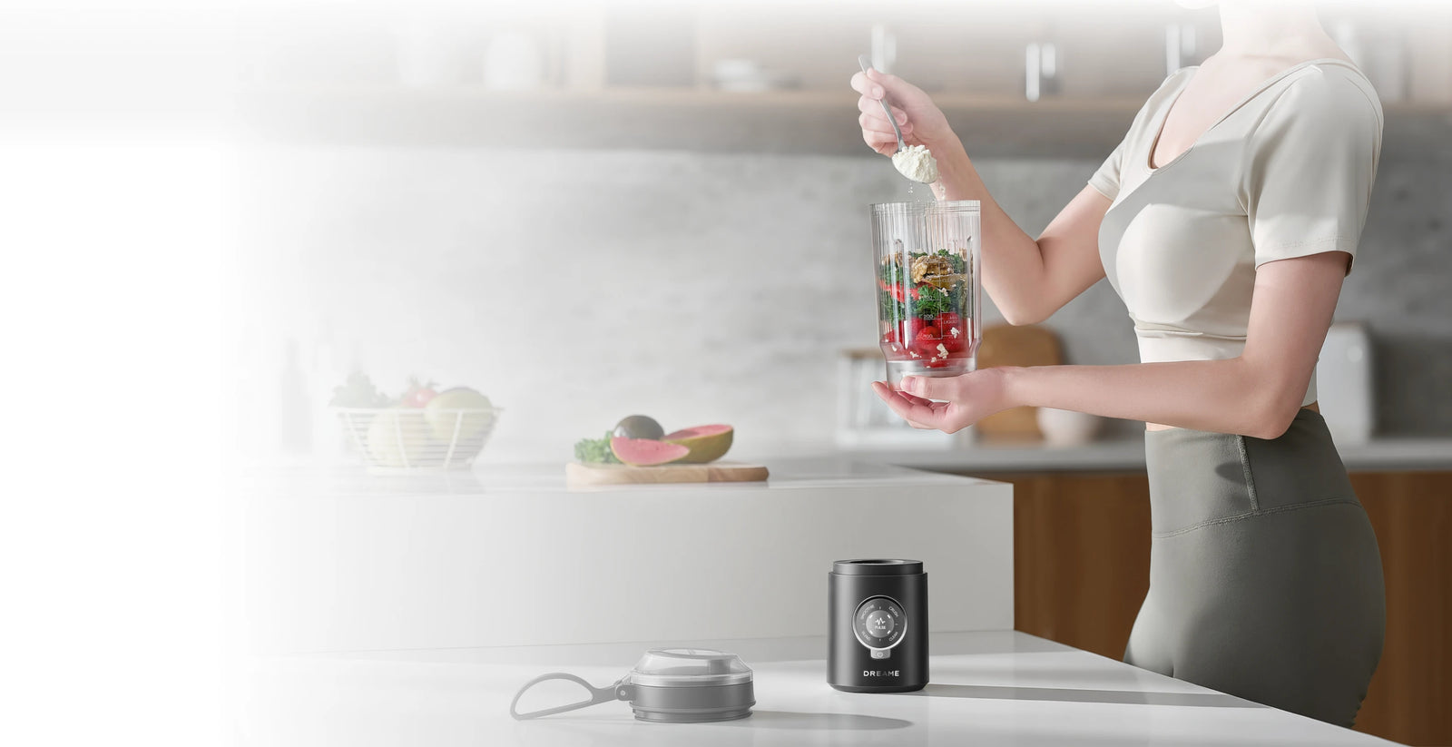 Bol de mixage portable 500ml sans BPA Dreame Portable Blender pour emporter vos boissons saines