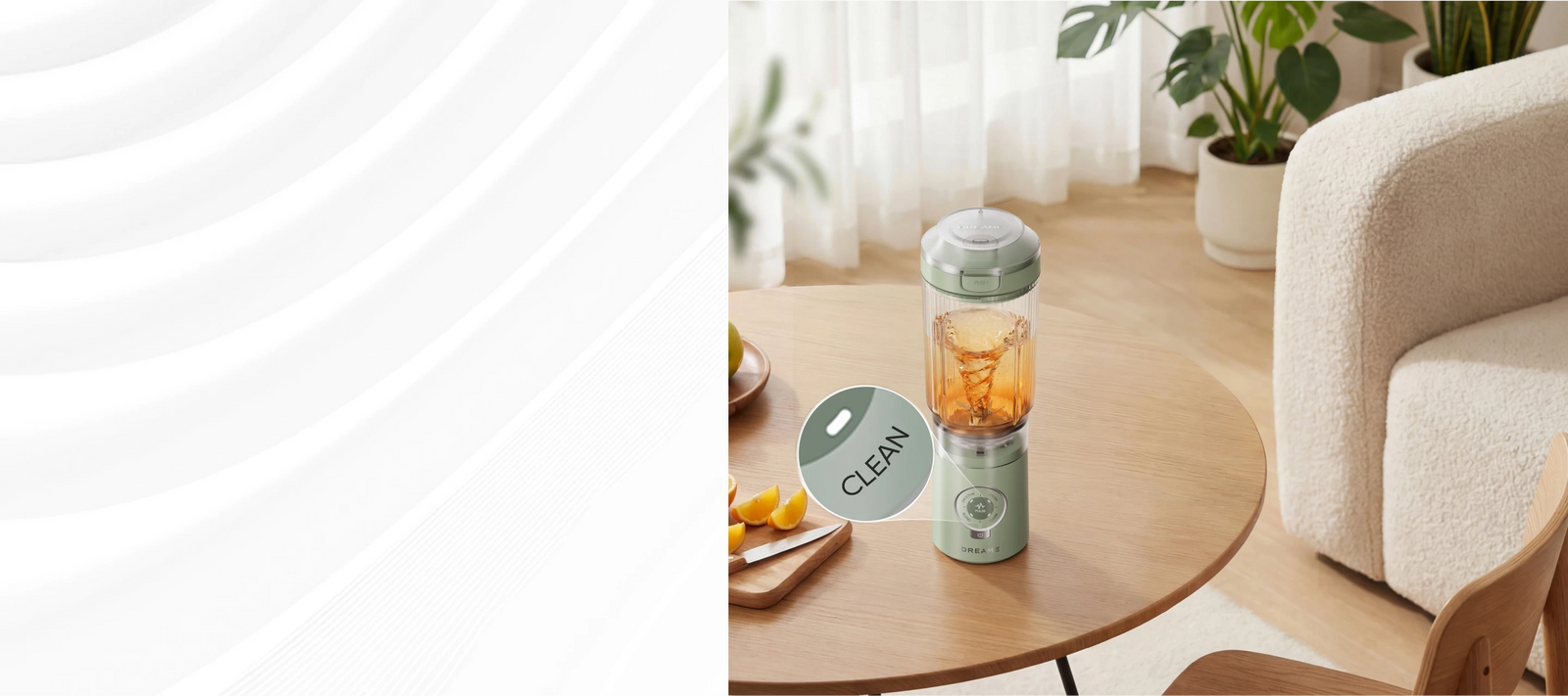 Panneau de commande intuitif Dreame Portable Blender avec 5 programmes préréglés pratiques