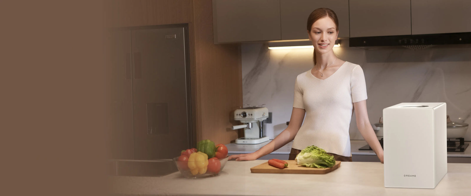 Le broyeur de déchets alimentaires Dreame SF25 WiFi réduit efficacement les odeurs et les résidus au quotidien.