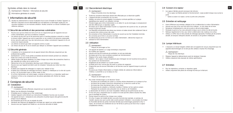Avertissements et consignes de sécurité