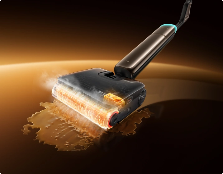 Élimination de la graisse avec de l'eau propre chaude