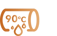 Lavage des sols à 90 °C* avec de l'eau chaude propre