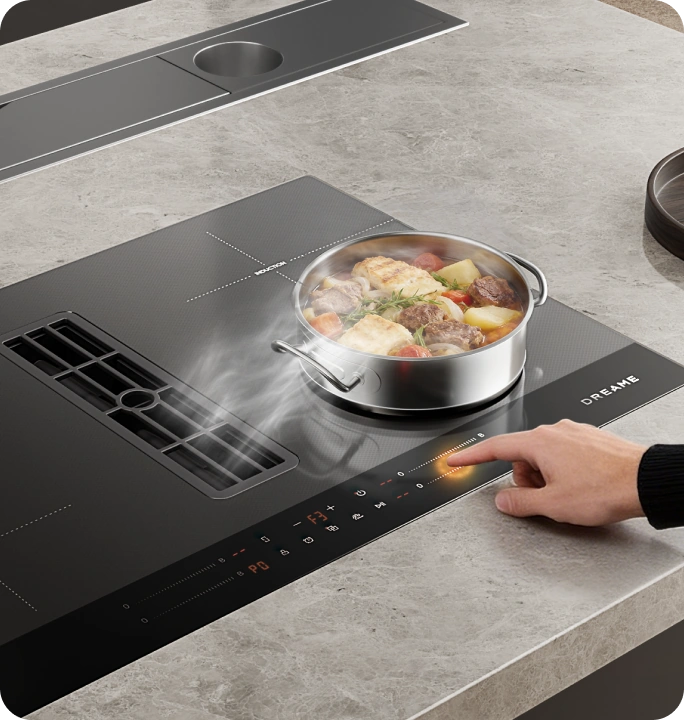Connexion intelligente hotte–plaque