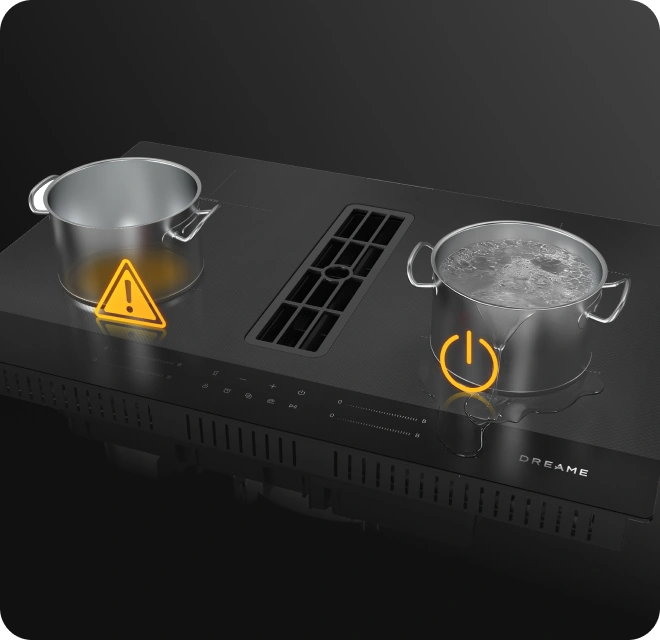 Protection intelligente cuisson à sec/débordements