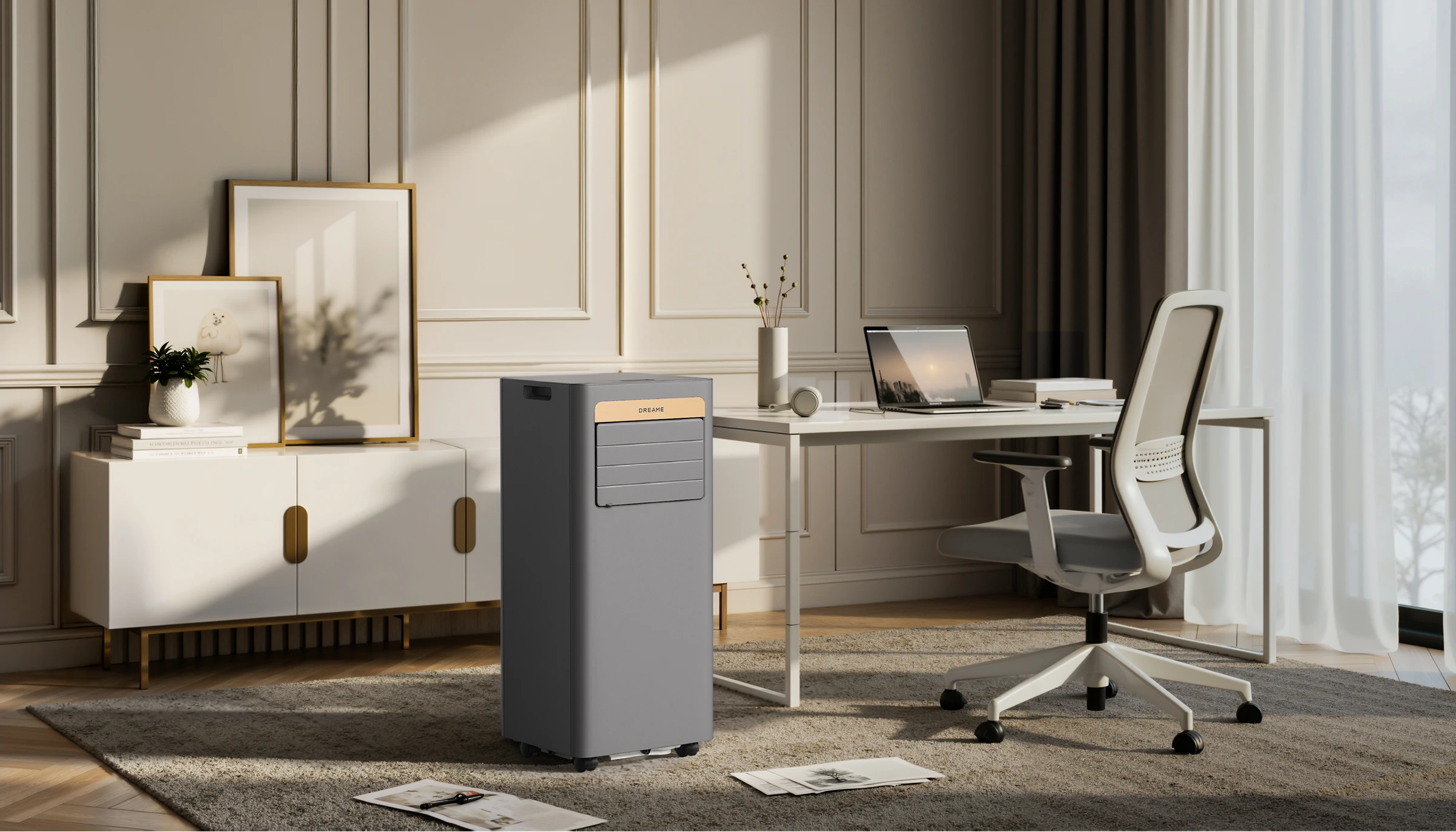 Dreame Climatiseur portable P-Wind10 9 000 BTU est compact et silencieux, parfait pour une utilisation au bureau