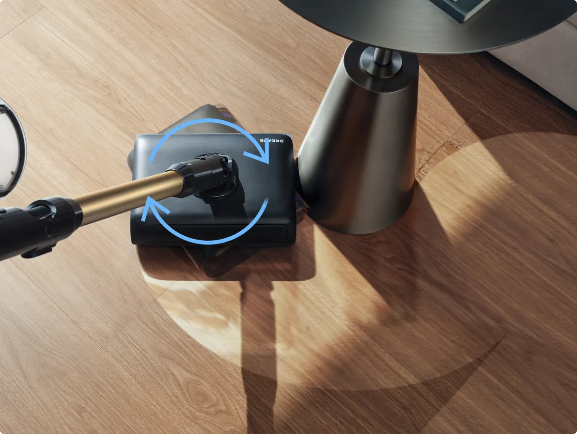 Dreame   Z30 Pro Aqua-A avec tête de brosse pivotante à 180 degrés pour nettoyer autour des pieds de meubles