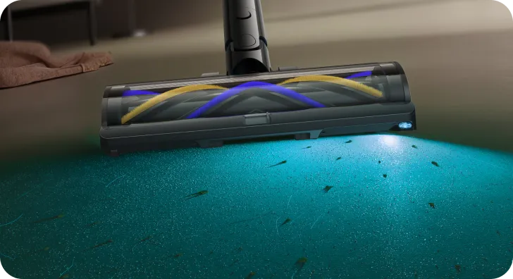 Dreame Z30 Pro Aqua-A Aspirateur balai laveur éclairage CelesTect 140 degrés pour rendre la poussière visible.