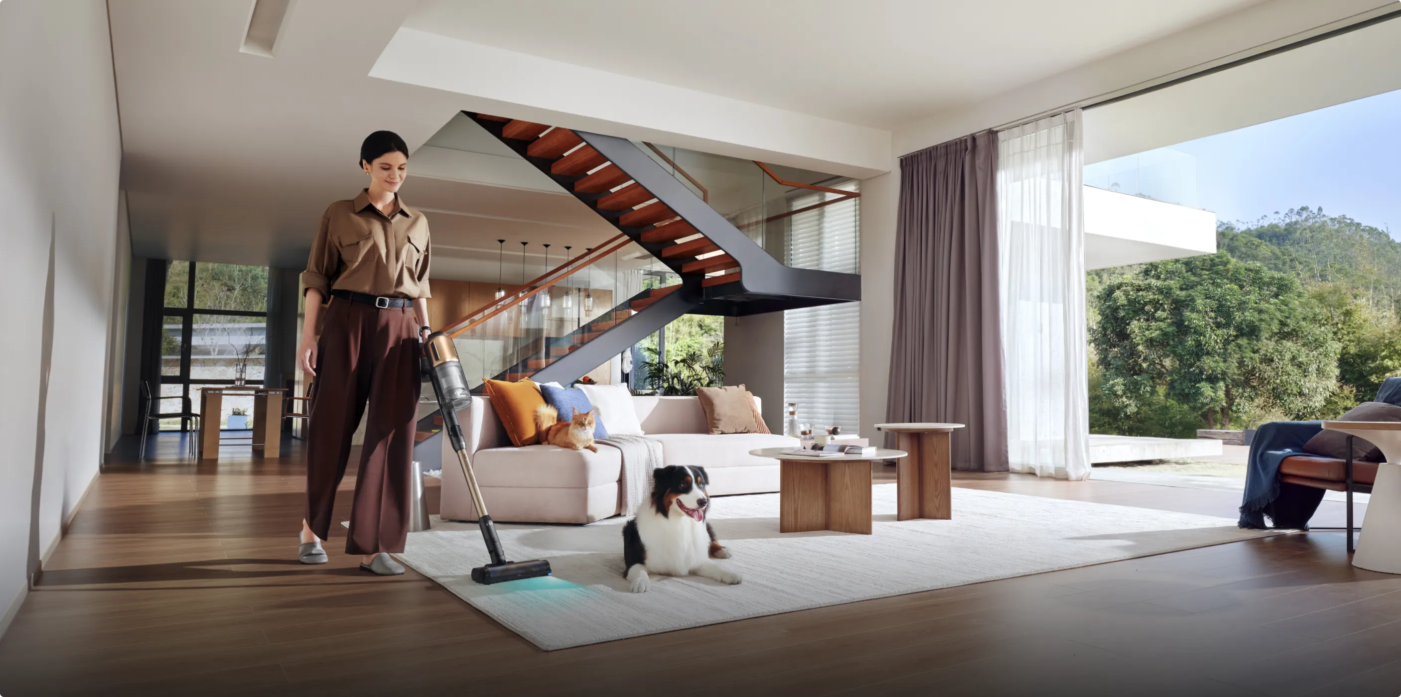 Dreame Z30 Pro Aqua-A Aspirateur balai laveur avec brosse multi surfaces TangleCut pour éviter les emmêlements.